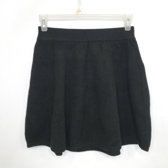 Black Ribbed Fall Skirt Set  Ribbed Sweater and Mini Skirt L - Picture 6 of 15